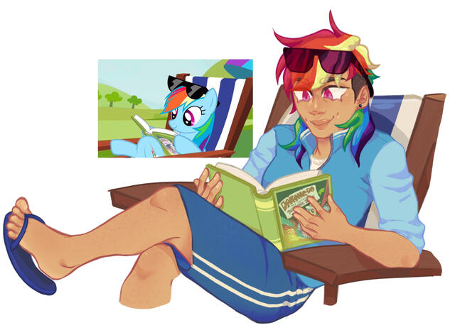 Louging Rainbow Dash